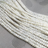 White Real Shell Beads Horizontal Hole Oval True Color Loose Beads