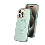 Nova Magesafe Magnetic Semi Transparente Wireless Charge Case para iPhone Colorida Magnetic Bracket Phone Case com suporte e capa para lente de câmera