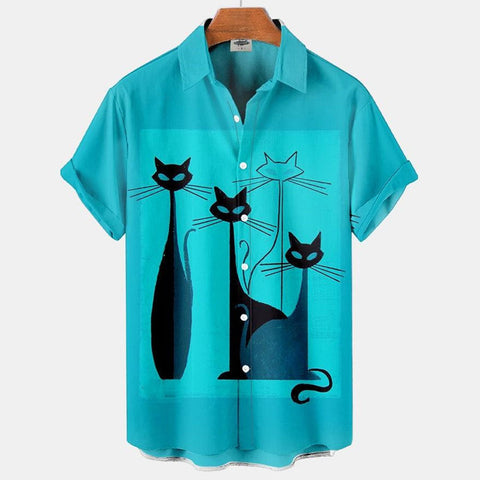 Camisa casual grande impressa digital para homens