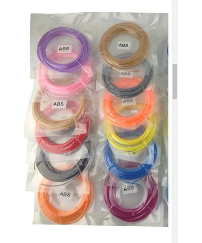 ABS PLA 1.75mm Filament Consumables for 3D Printing Pen 200m 20 color