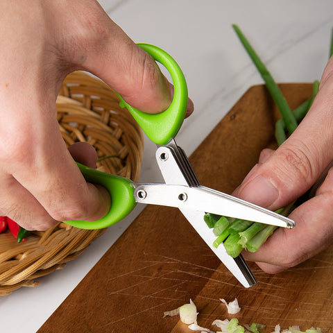 Multifunction Multi-layer Scissors for Green Onion Spice Herb Seaweed