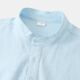 Casual Solid Color Shirt Short Sleeve Shirt Beach T-Shirt Men Tops Summer