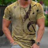 Camiseta Casual Masculina com Estampa 3D