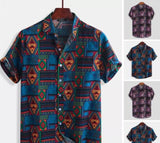 Beach Casual Short Sleeve printed shirt men