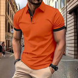 Camisas polo casuais masculinas, camisa de manga curta para negócios, verão