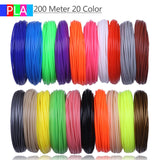 ABS PLA 1.75mm Filament Consumables for 3D Printing Pen 200m 20 color