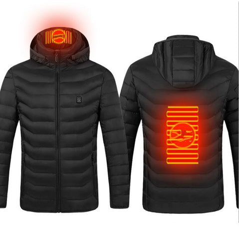 New Unisex Heated Jacket Coat USB Electric Jacket Cotton Coat Heater Thermal Clothing Heating Vest Men's Clothes Winter