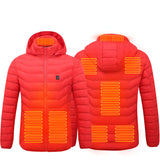 New Unisex Heated Jacket Coat USB Electric Jacket Cotton Coat Heater Thermal Clothing Heating Vest Men's Clothes Winter