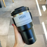 Tyeso 2 in 1 Hot Cold Mug Large Capacity Stainless Steel Drink Car Cup