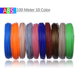 ABS PLA 1.75mm Filament Consumables for 3D Printing Pen 200m 20 color