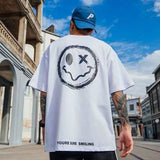 Oversize Smiley T-shirt men short sleeve