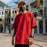 Oversize Smiley T-shirt men short sleeve