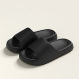 Non-slip Floor Bathroom Home Slipper For Women Men's Solid Thick-soled