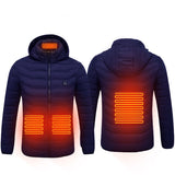 New Unisex Heated Jacket Coat USB Electric Jacket Cotton Coat Heater Thermal Clothing Heating Vest Men's Clothes Winter