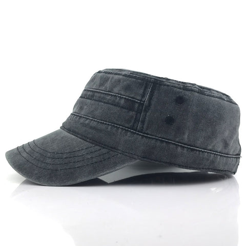 Flat cap male military cap hat