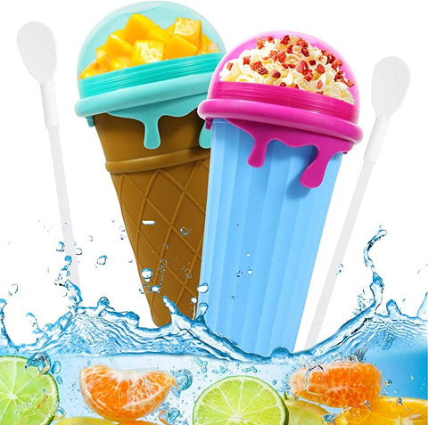 Quick-Frozen Smoothie Sand Slushy Cup 500ml Magic Ice Cream Bottle