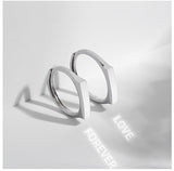 Light Reflect Love Pattern S925 Sterling Silver Rings Wedding Gift