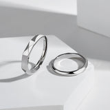 Light Reflect Love Pattern S925 Sterling Silver Rings Wedding Gift