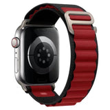 Faixa de relógio circular de nylon para Apple Watch 42mm 44mm 45mm 49mm