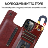 PU Leather Phone Case Card slot Solid Color Double Buckle Mobile for iPhone iPhone X 14 14ProMax 14Plus 15 15Plus 15Pro