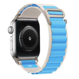 Faixa de relógio circular de nylon para Apple Watch 42mm 44mm 45mm 49mm