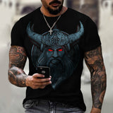 Camiseta Casual Masculina com Estampa 3D