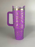 Modern Minimalist Feminine Stainless Steel Handle Insulated 40oz Cup