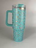 Modern Minimalist Feminine Stainless Steel Handle Insulated 40oz Cup