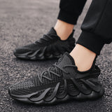 Fashion Running Shoes Mens Comfortable Jogging Shoes With Wave Sole