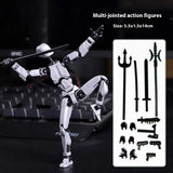 T3 Anime Action Figure Stop Motion Stand Multi-articulado Móvel Shapeshift Robot 3D Barato Action Model Toy Presente