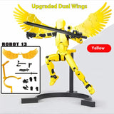 T3 Anime Action Figure Stop Motion Stand Multi-articulado Móvel Shapeshift Robot 3D Barato Action Model Toy Presente