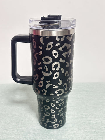 Modern Minimalist Feminine Stainless Steel Handle Insulated 40oz Cup