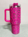 Modern Minimalist Feminine Stainless Steel Handle Insulated 40oz Cup