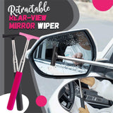 Car Rearview Mirror Wiper Retractable Portable Rain Water Fog Remover